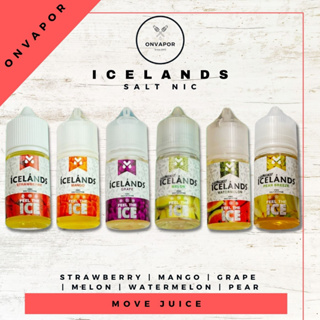 Icelands, Ice lands Salt Nic Liquid by Move Juice, Melon, Strawberry, Grape, Mango, Watermelon