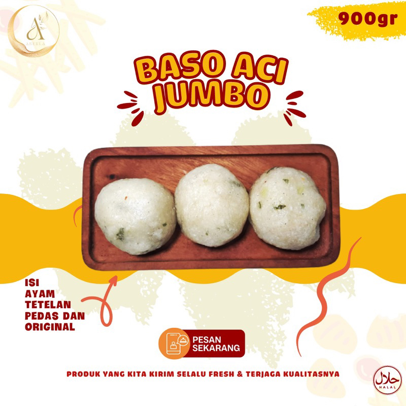 

BASO ACI JUMBO GRANAT ISI TETELAN SAPI DAN AYAM SUWIR ISI 5PCS