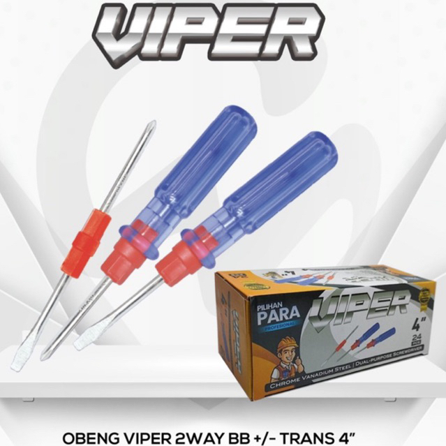 OBENG BOLAK BALIK -+ 2way TRANS 3 dan TRANS 4 MERK VIPER