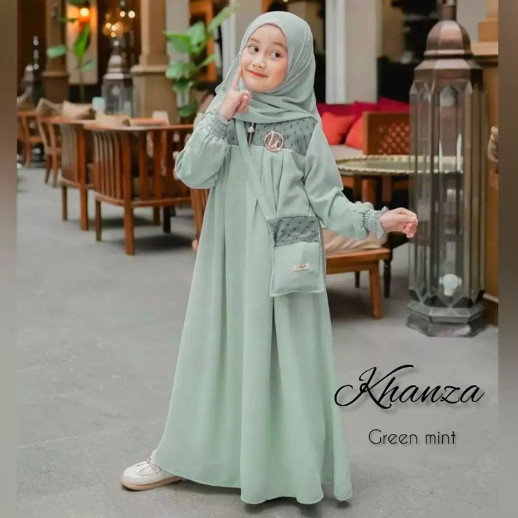 Big Sale Mamanda Saleha Terbaru Baju Anak Lebaran Terbaru 2023  Model Gamis Aplikasi Renda Khanza Kids Pakaian Muslim Anak Perempuan Usia 10 11 12 Tahun Bahan Ceruty Babydoll Dress Anak Tanggung