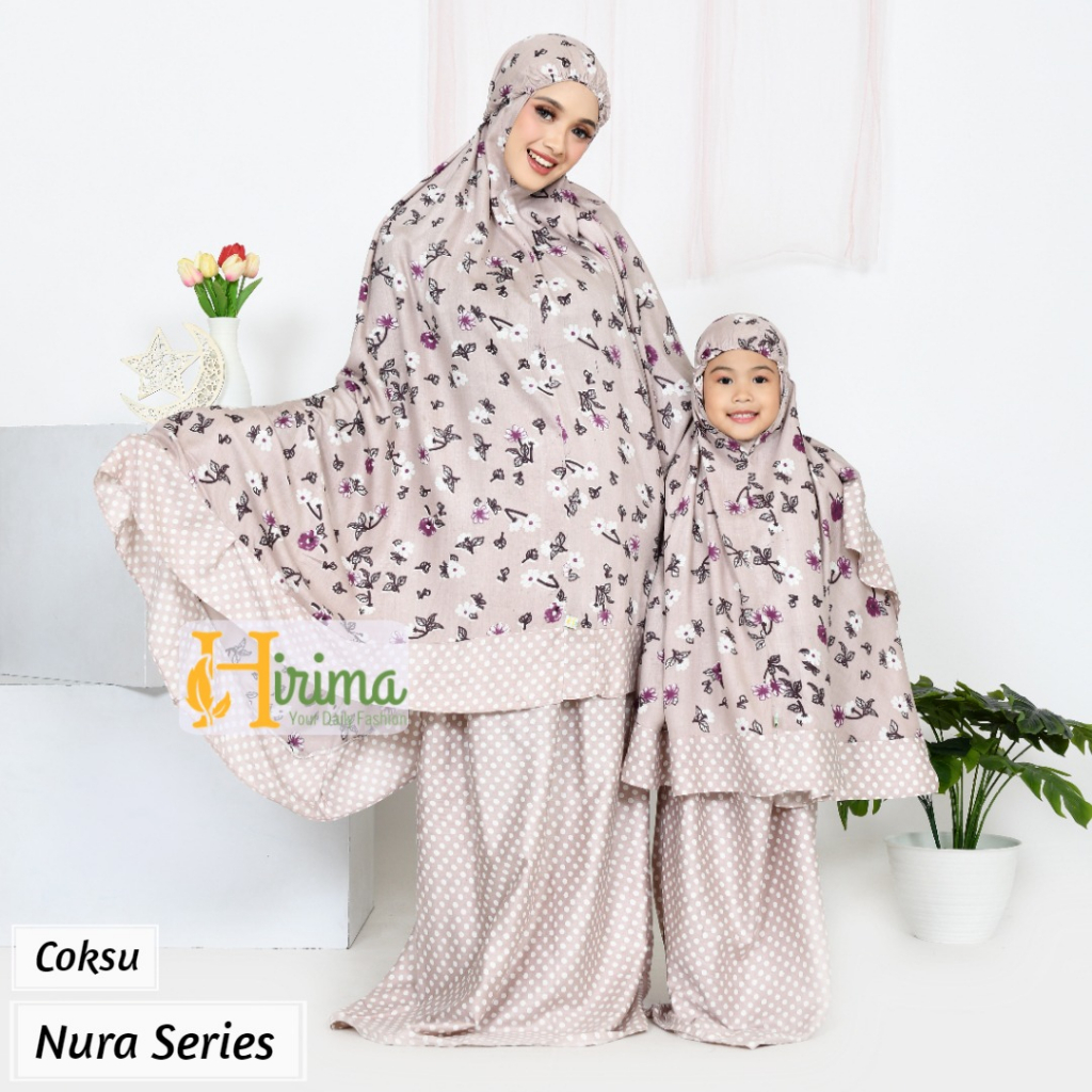 mukena dewasa rayon jumbo motif bunga eksklusif shabby terbaru hits kekinian