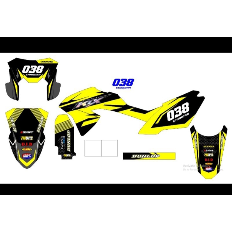 decal stiker klx Bf old bahan full hologram