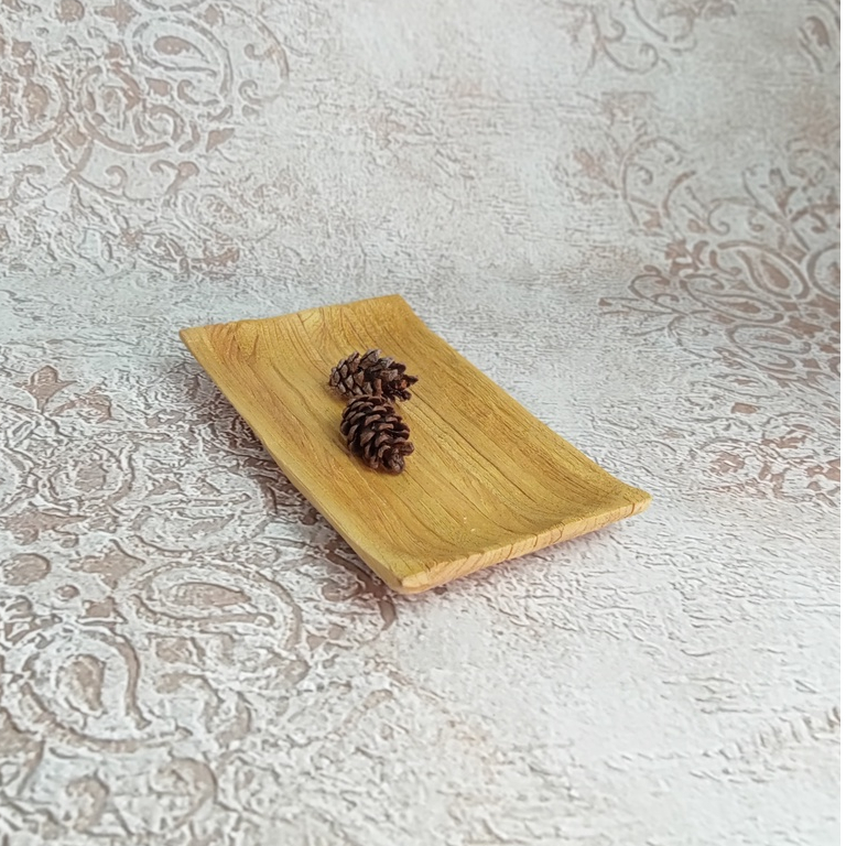 piring kayu rustic persegi plate kayu rustic props deco