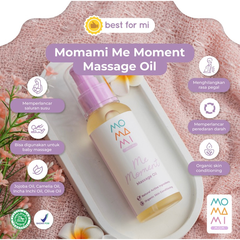 Momami mom me moment massage oil 100ml - momami massage oil | minyak perawatan kulit ibu hamil