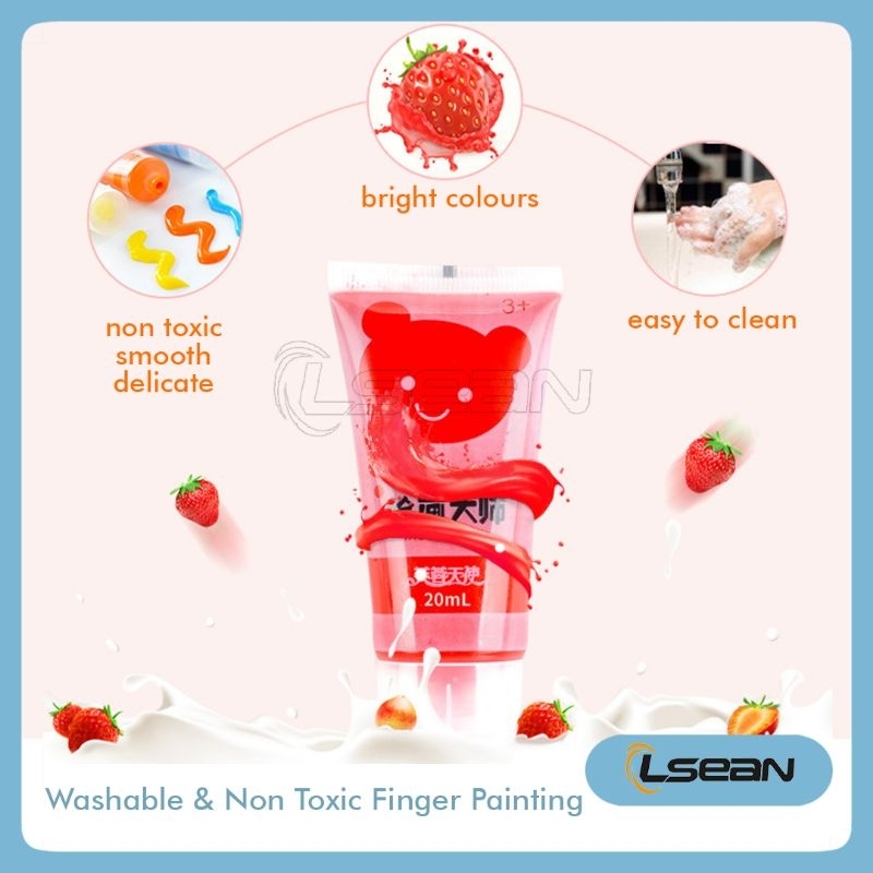 FINGER PAINT Mainan Edukasi Kreatif Washable &amp; Non Toxic Set