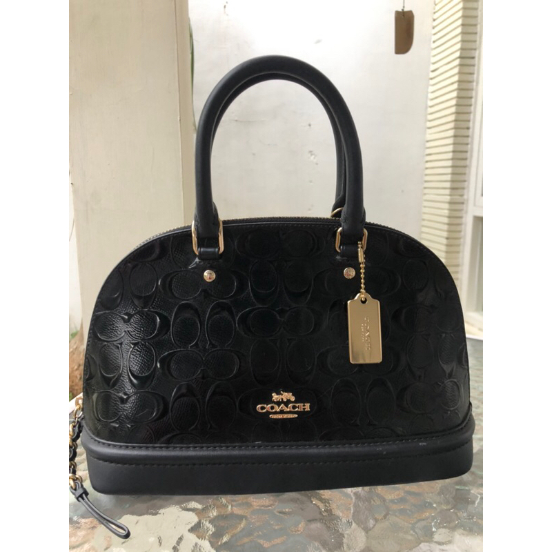 tas Coach mini sierra satchel debossed original preloved
