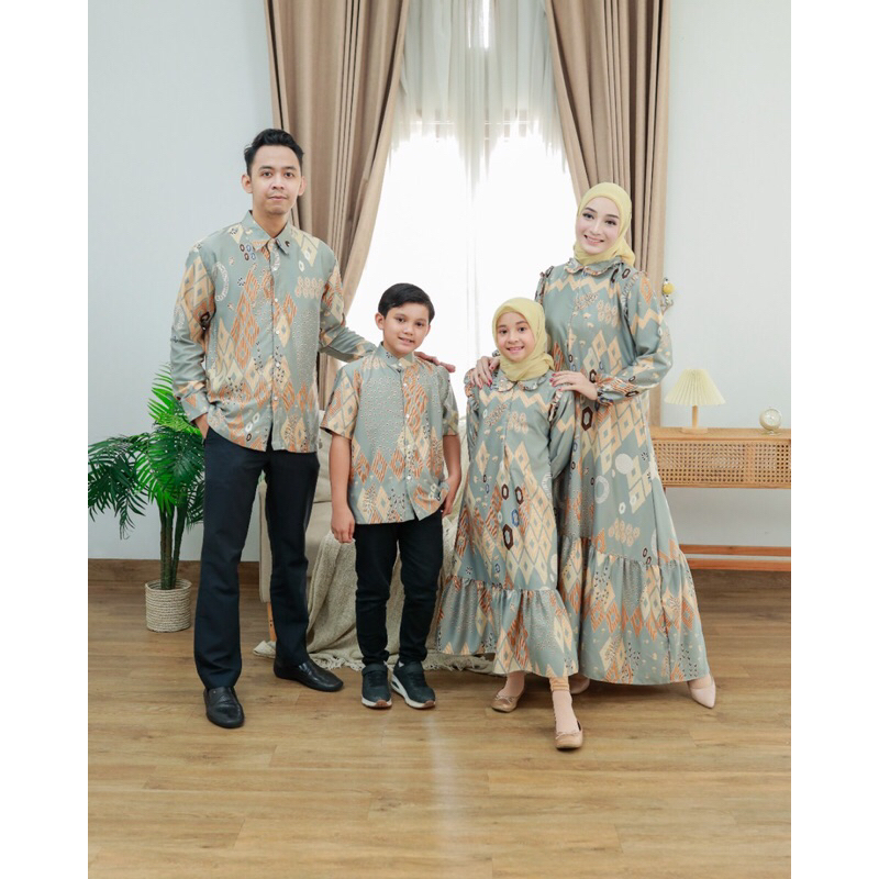 [READY STOCK, LANGSUNG KIRIM] SILKY SARIMBIT COUPLE KELUARGA - COUPLE GAMIS SILKY MAXI MOTIF - BAJU 