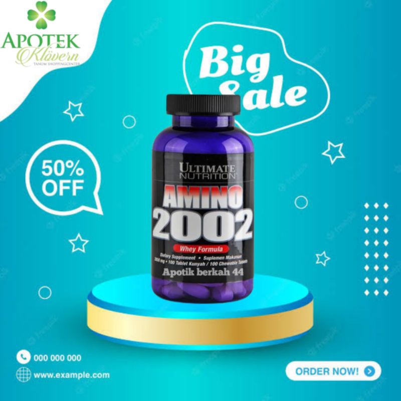 Jual Amino 2002 Un Ultimate Nutrition Suplemen Pembentuk Otot Daya