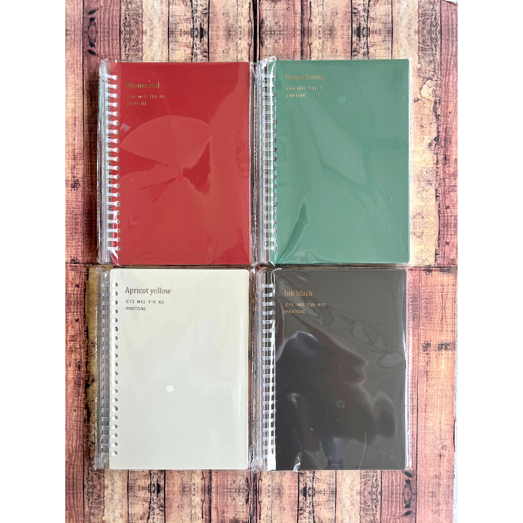 Binder Notepad A5 B5 Muji Syle Pantone Wengu PL035 - Notebook Spiral Wengu A5 Warna Ring Plastik Bisa Direfill PL035