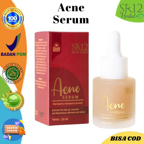 Acne serum sr12 ampuh untuk mengatasi jerawat membunuh bakteri penyebab jerawat mengontrol produksi 