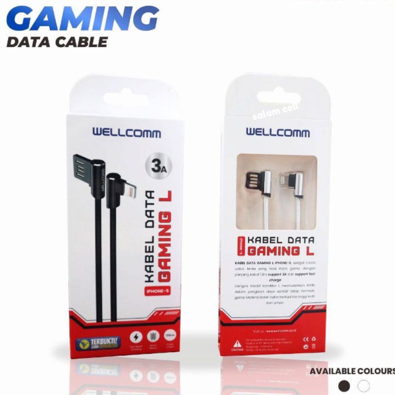 Kabel iPhone USB Lightning Fast Charging Gaming L Wellcomm