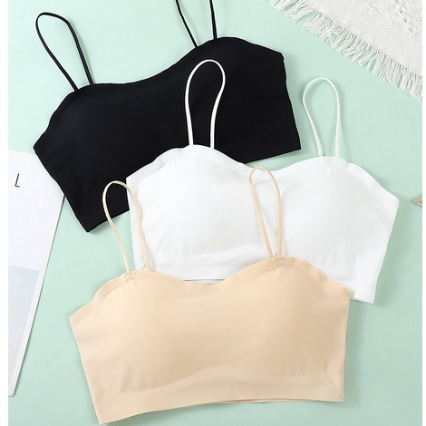 TF Bra Wanita Seamless Bahan silk Berkualitas impor model korea sexy kemben tank top