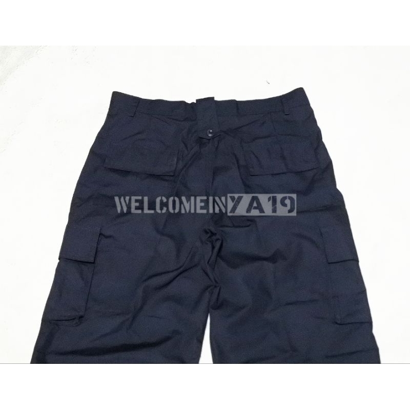 Celana Cargo Tactical Hitam Ripstop Pria Wanita - Outdoor Adventure
