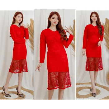 [Dress Nana VE] dress wanita brukat varian warna