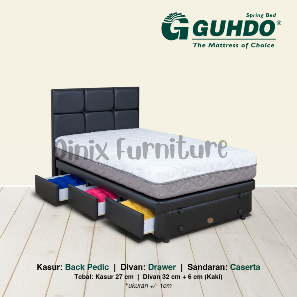 Guhdo Back Pedic Drawer HB Metropolis 140x200