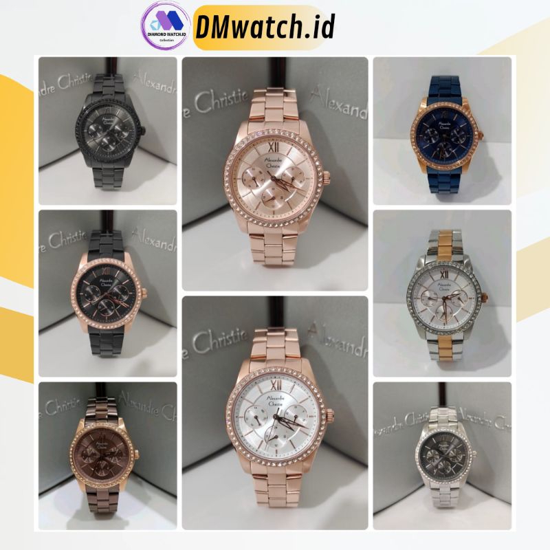 Jam Tangan Wanita Alexandre Christie AC 2827 AC2827 Rosegold Brown Original Garansi 1 Tahun