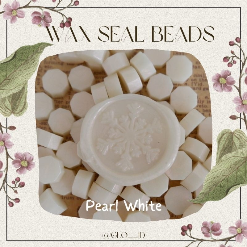 

Pearl White - Putih - Wax Seal Stamp Seal Wax Stamp Seal Beads Stempel Surat Vintage per pc