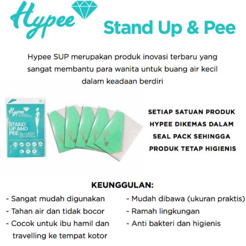 Hypee Stand Up Pee isi 5 Pcs Corong Pipis