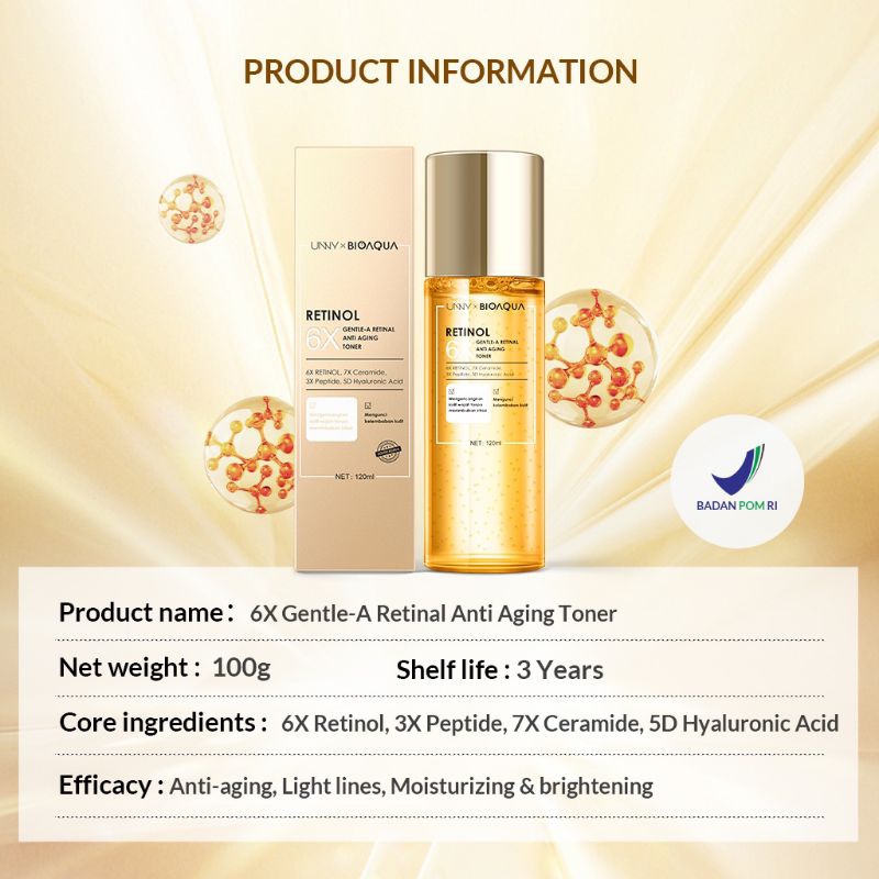 Bioaqua 6X Gentle-A Retinal Anti Aging Toner Retinol