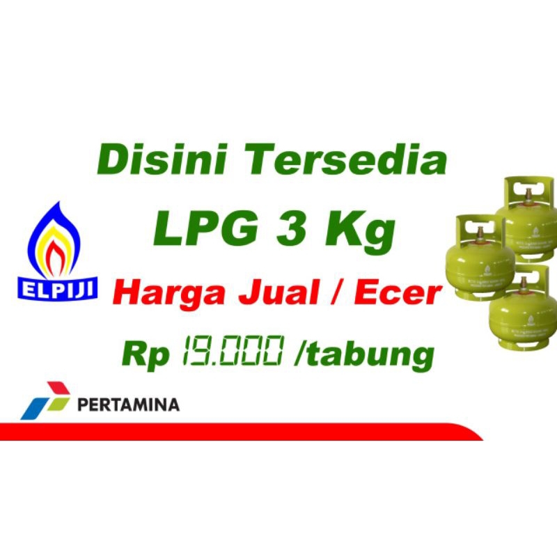 Spanduk Banner Jual Gas LPG 3kg FREE DESAIN