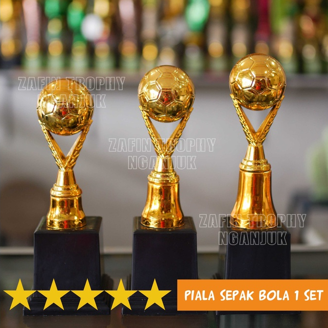 Piala Sepak Bola 1 SET Piala Trophy futsal piala dunia patung sepak bola 3D