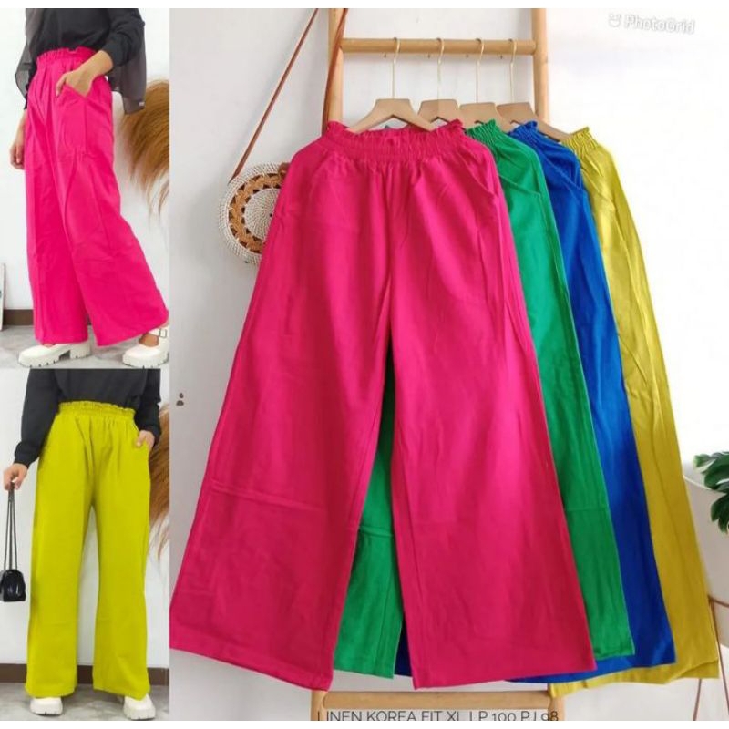 kulot linen/kulot terkini/celana wanita