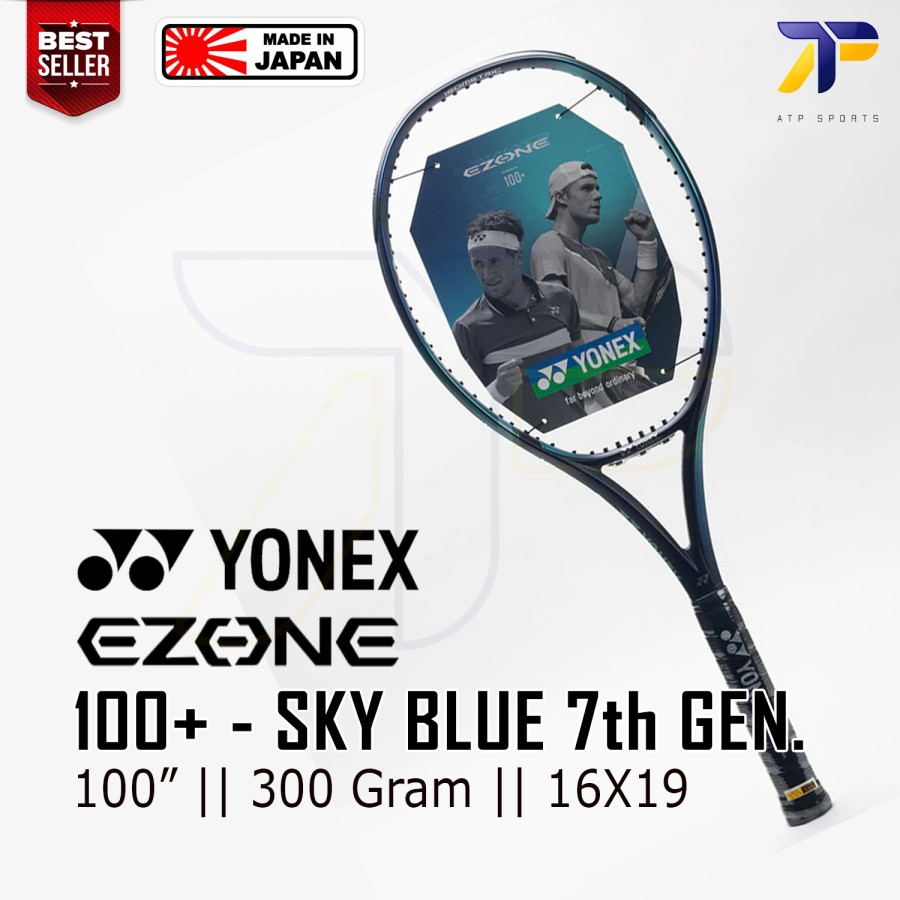 Raket Tenis Tennis Racket Yonex Ezone 100 Plus Sky Blue 2022 300G Gram 300