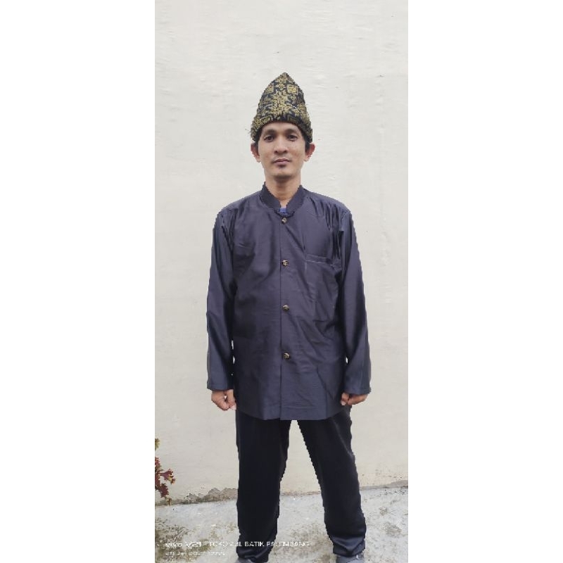 SETELAN  PRIA MELAYU FULL KANCING DAN PRES FURING BAJU