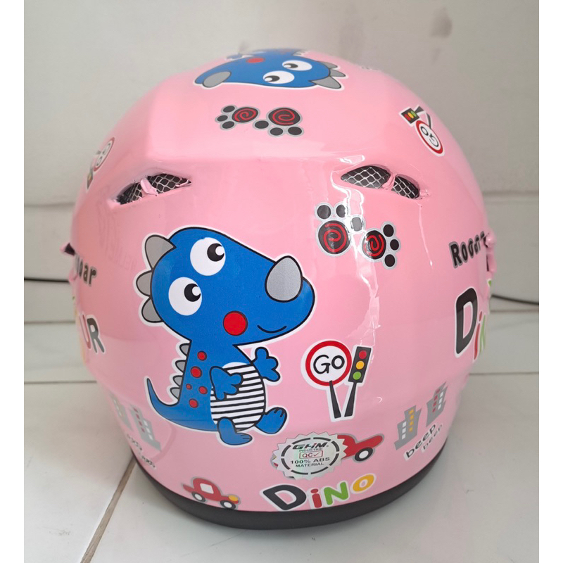 Helm Anak GALAXY SKY SNI Dino Pink Usia 3-7 Tahun Termurah Terlaris