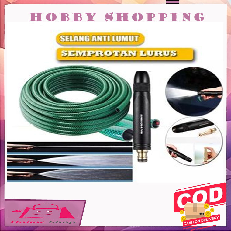 ALAT SEMPROT CUCI MOTOR / SEMPROTAN CUCI MOTOR MOBIL - SELANG DIAMETER 5/8 INCH PANJANG 3 METER  - 10 METER