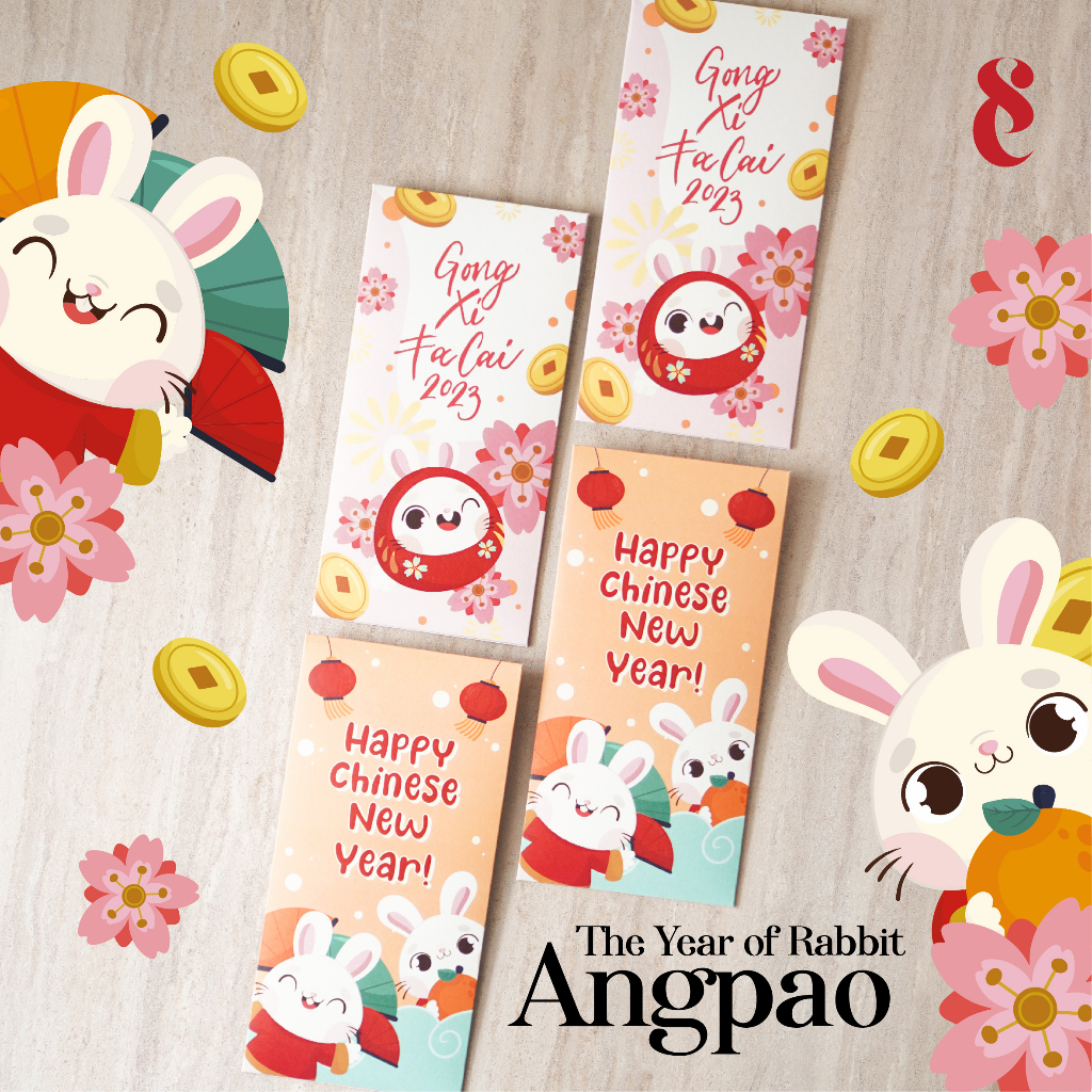 

SWEET MEMOIRE Angpao Imlek Rabbit Year 2023 / Chinese New Year Amplop Merah Tahun Kelinci Bunny