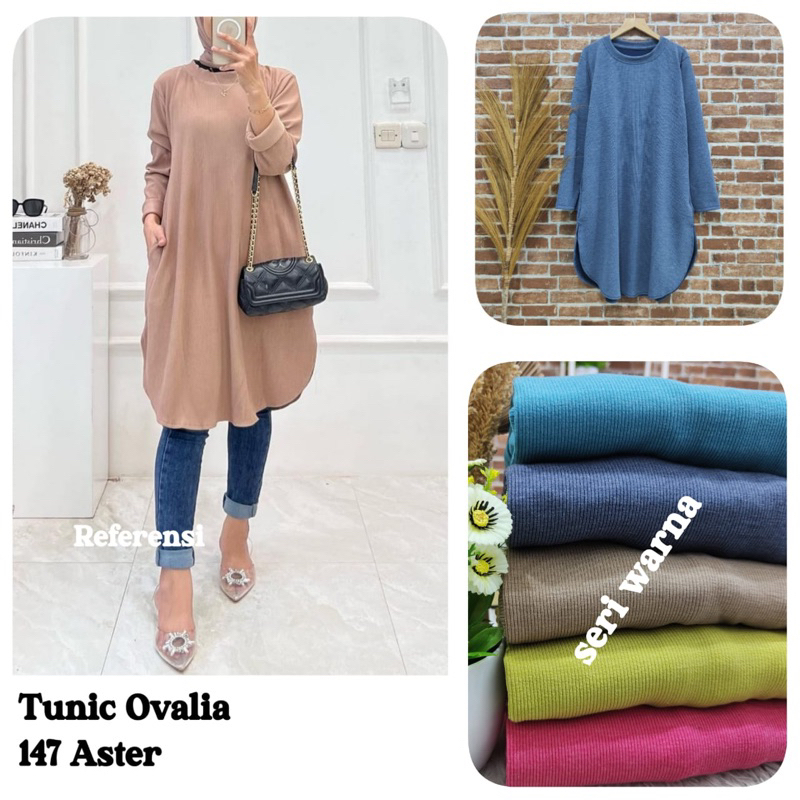 147 tunik kaos knitted aster merk clarke