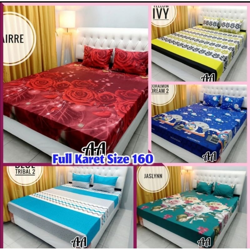 sprei karet keliling uk 160x200