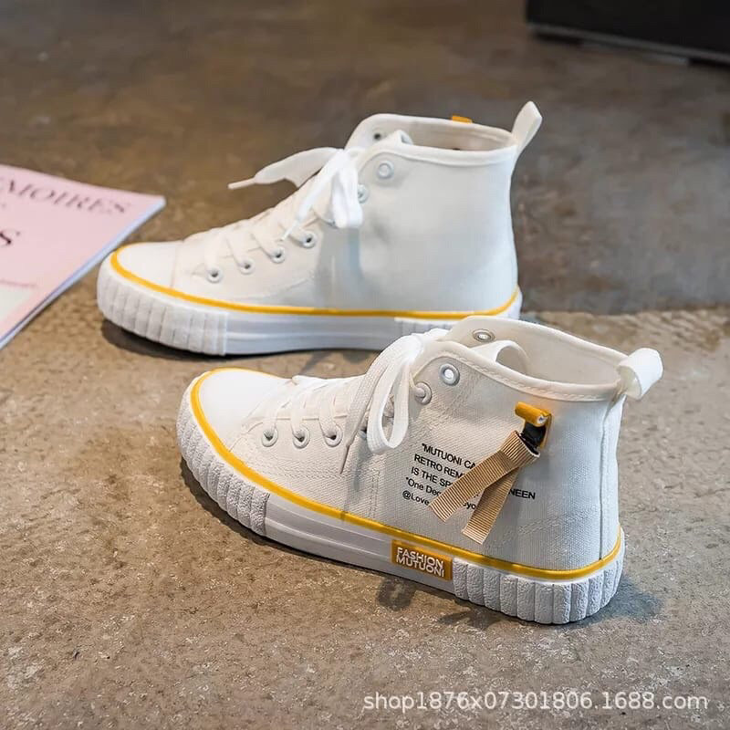 Pangeran TERBARU!! sepatu wanita sneakers boot band fashion kanvas