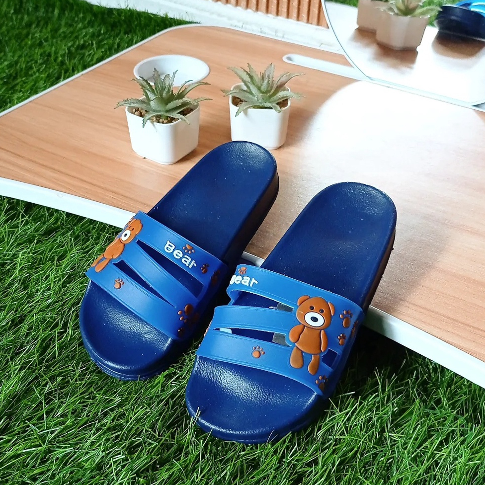 Sandal selop anak / sandal anak karet jelly karakter bear lucu terbaru