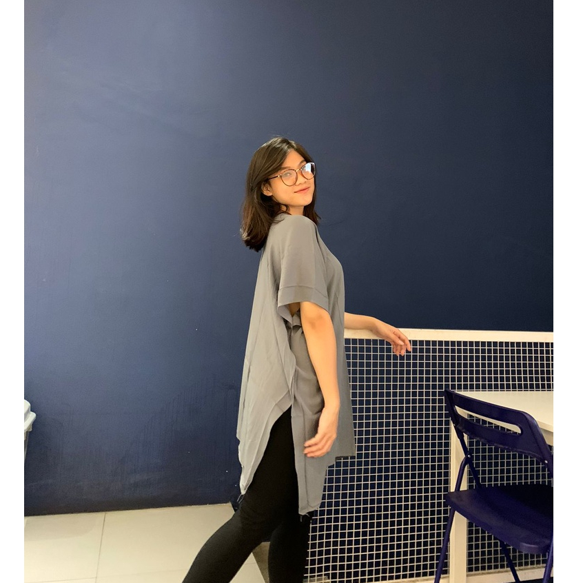 LONG SQUARE NAGITA ATASAN BLOUSE WANITA TOP RAYON