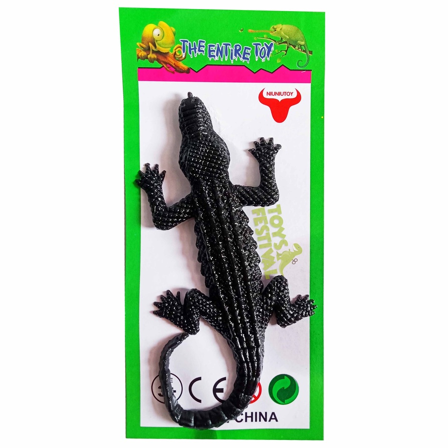 Mainan Prank Decorative Sticky Buaya Crocodile Karet Jelly Tempel Dinding