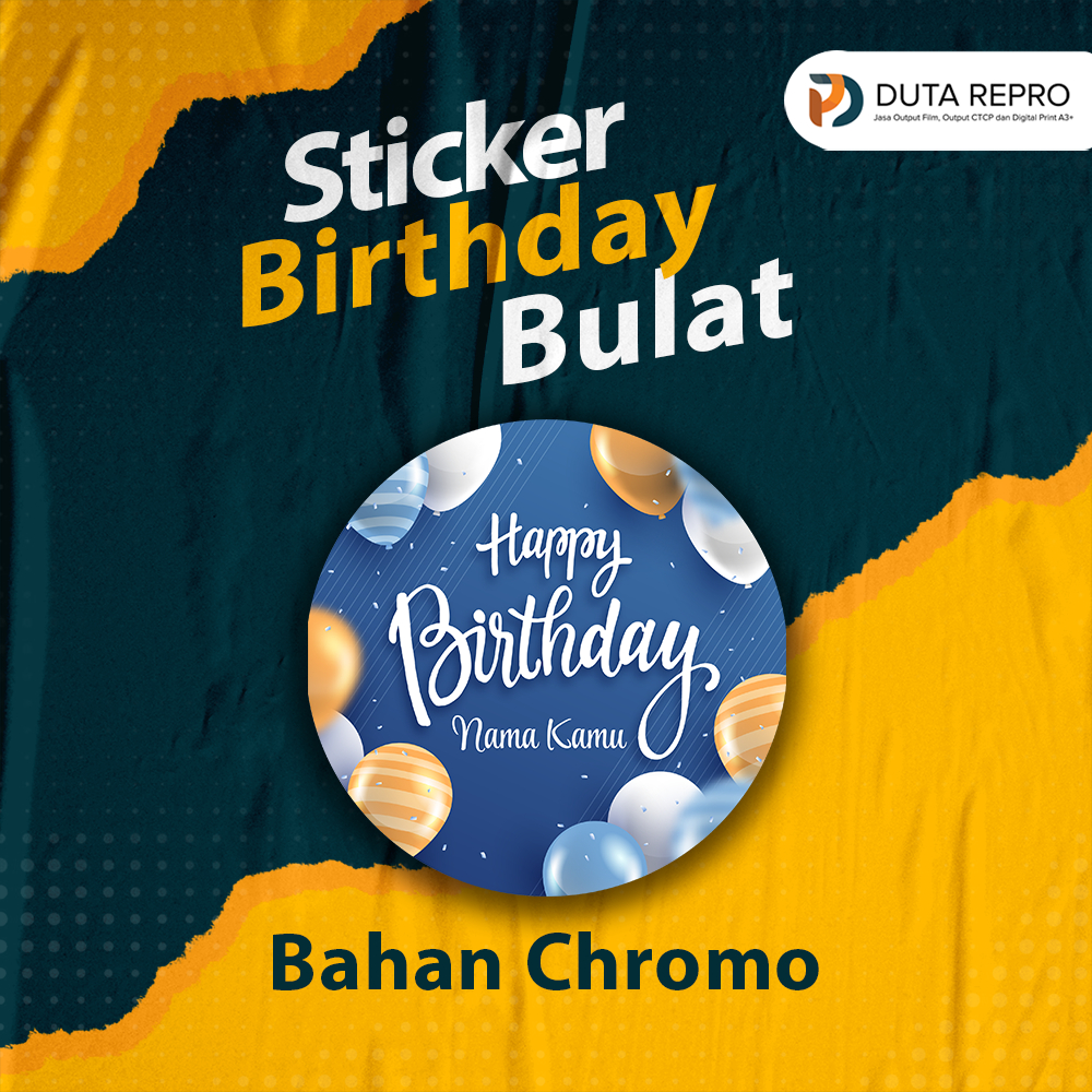 

STICKER ULANG TAHUN BULAT/SOUVENIR BIRTHDAY STICKER BULAT/ BIRTHDAY GIFT / STICKER BIRTHDAY PARTY BULAT