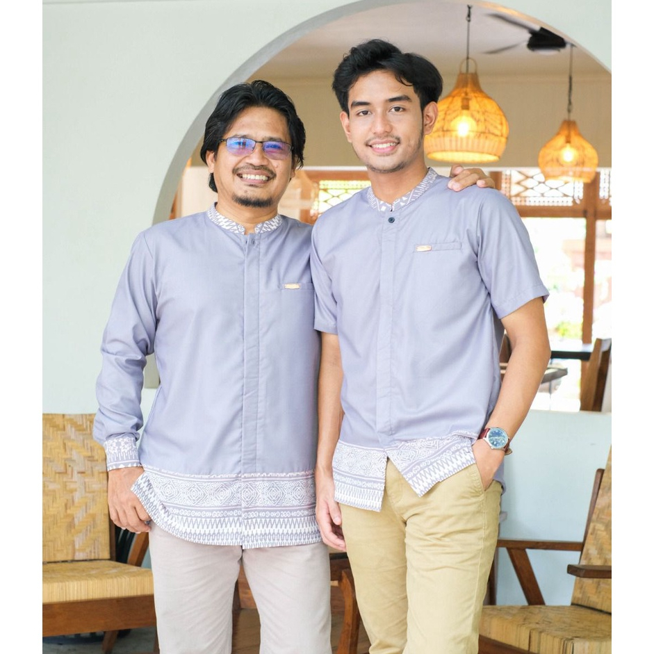 BAJU KOKO PRIA FASHION MUSLIM LAKI-LAKI LENGAN PANJANG PENDEK POLOS BATIK PRINTING KANCING DEPAN KER