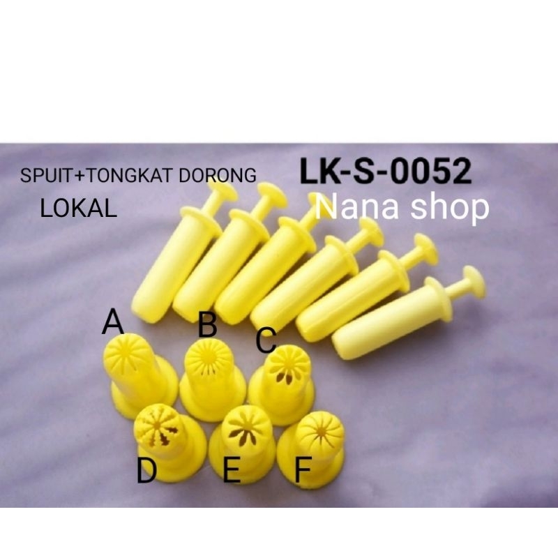 Spuit kue kering dorong cetakan kue kering plastik lokal