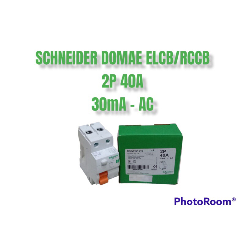 SCHNEIDER ELECTRIC DOMAE ELCB/RCCB - 2P 30mA 40A - DOMR01240