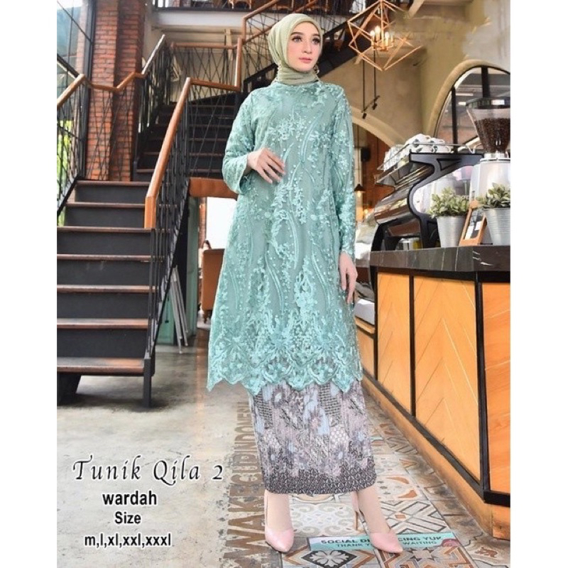 KEBAYA TUNIK TILE SUPER JUMBO SAMPAI LD 140CM