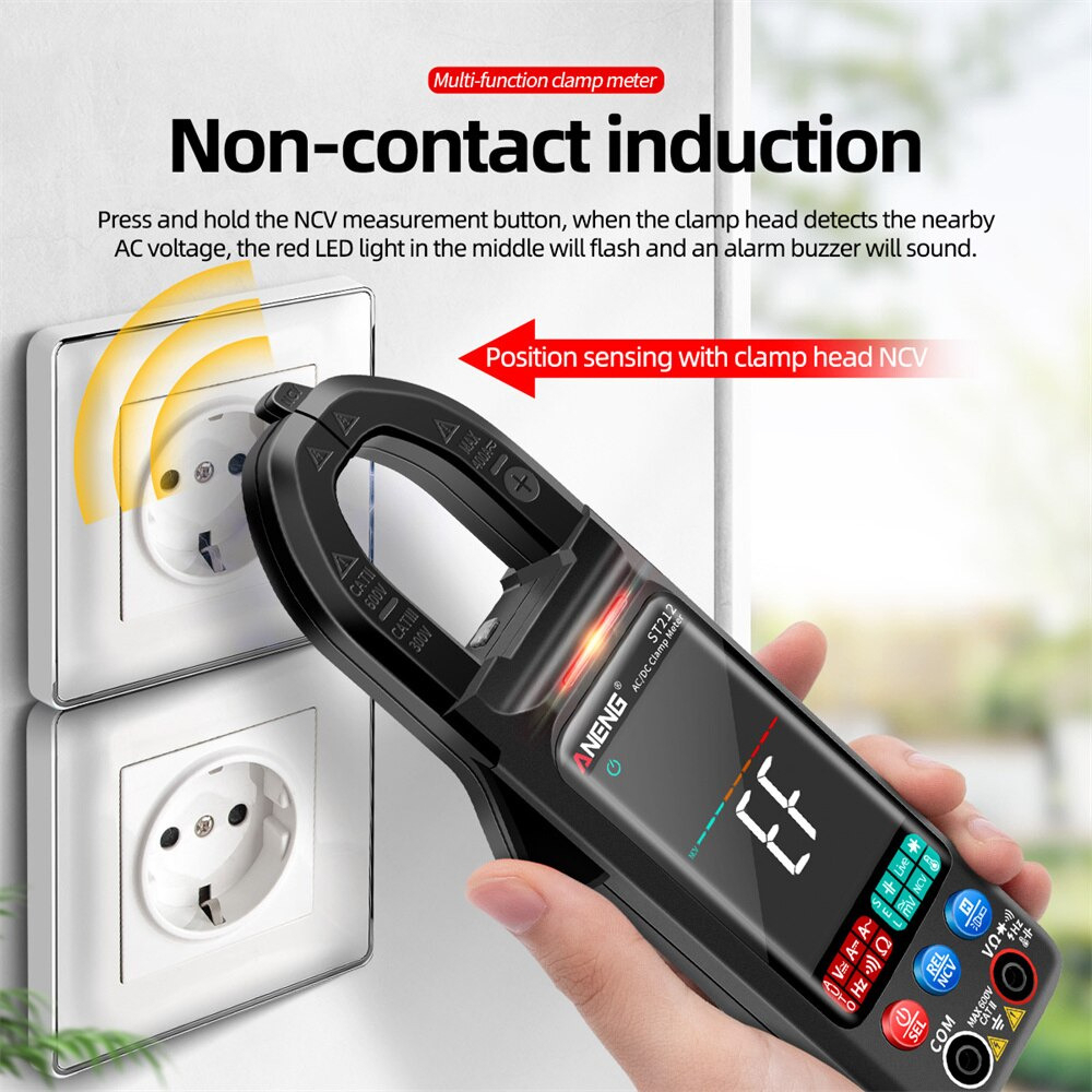 ANENG Digital Multimeter Voltage Tester Clamp - ST211 - Red