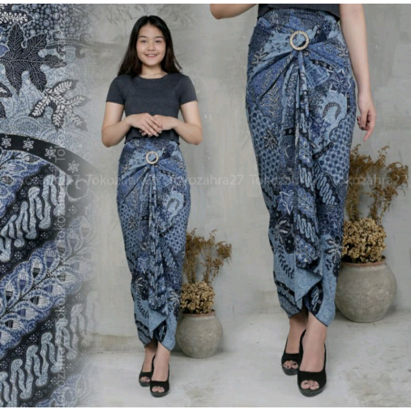 (50 Motif) Rok Lilit Batik Bawahan Kebaya Modern Rok Serut Batik Free Ring Kain Batik Floral Batik Couple Pasangan