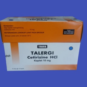 TALERGI TABLET BOX 100 TAB (HARGA UNTUK 1 BOX 100 TAB) Obat Alergi
