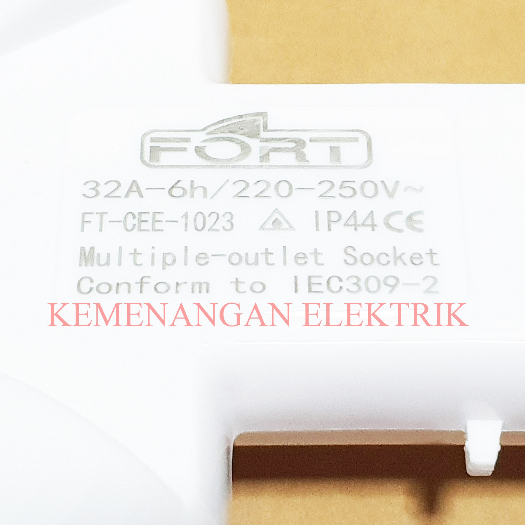 FORT STEKER T CABANG 3 / INDUSTRIAL PLUG SOCKET 3 PIN 32A / 3PIN 32 A IP44