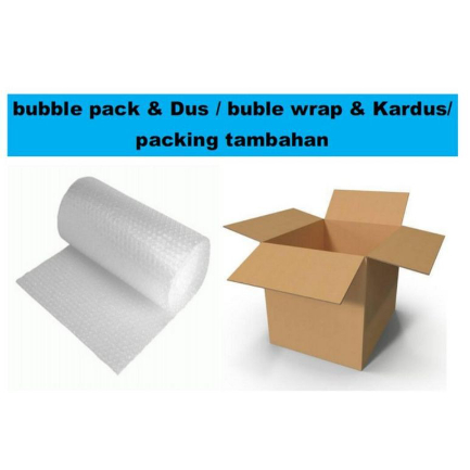 

TAMBAHAN PACKING BUBBLE WRAP / KARDUS SALAH SATU SUPAYA AMAN SAMPAI TUJUAN