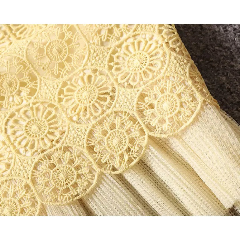 [Premium Series] Brocade / Lace Office Formal Lady Midi Skirt with Pleated Tutu Combination Import Premium ( Rok Brokat Timbul )