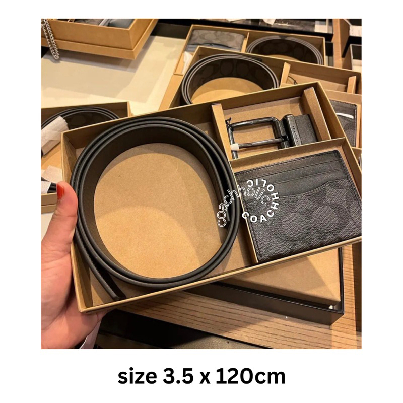 coach belt gift set original