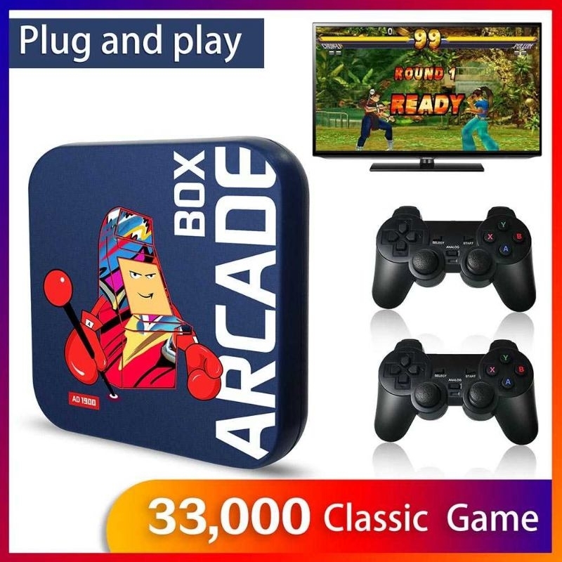 Dikdoc Arcade Box Retro 64GB 33000 Games with Wireless Controller - AD1900 Playstation Nintendo Sega Gameboy NES NDS GBA GBC N64 SNES DC PSP MAMI PSP